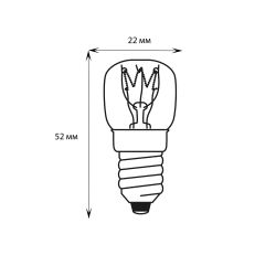 IL-F22-CL-15-E14 Лампа накаливания для духовок. 15Вт. Max.300C. Картон. ТМ Uniel.