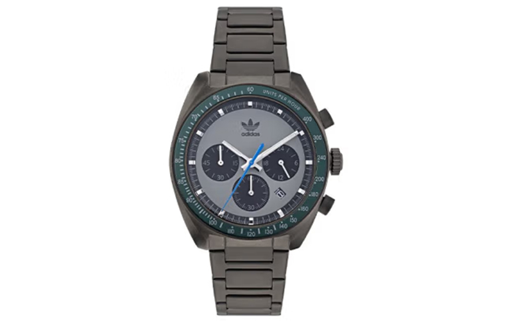 Adidas Originals FASHION Wrist Watch Quartz Movement Stainless Steel Strap Gray Dial Men"s Watches 50m Water Resistant