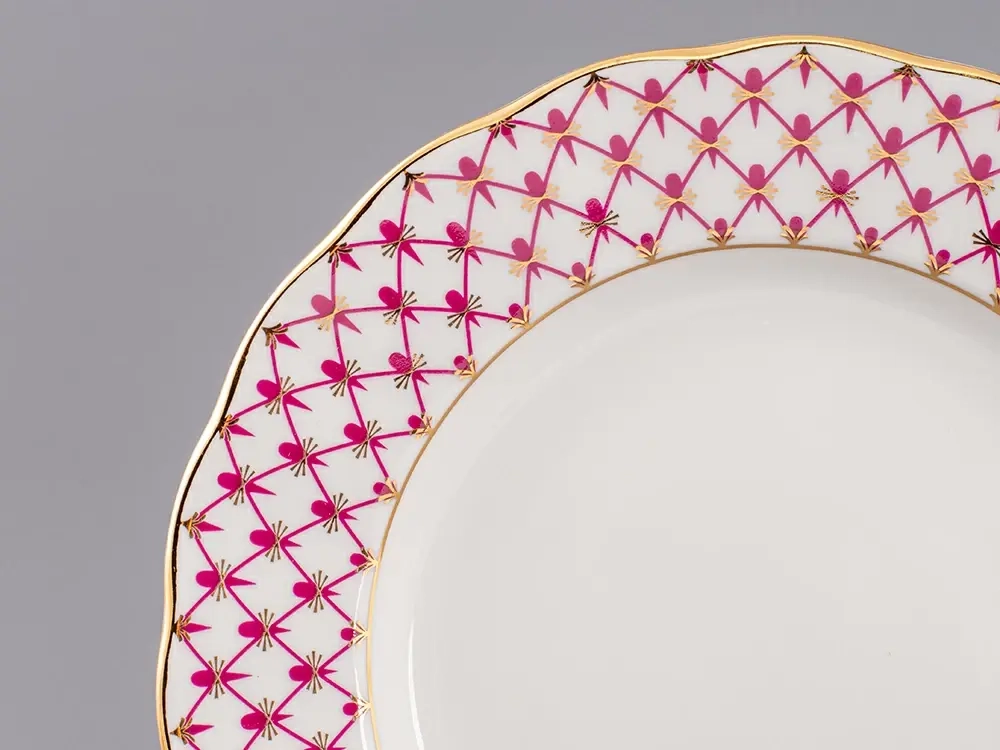 Трехпредметный комплект чайный форма Тюльпан рисунок Сетка-Блюз 2 арт. 81.24813.00.1