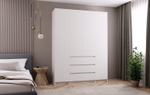 Шкаф для одежды распашной с полками Белый, 160х50х210 см Мори ДСВ Мебель