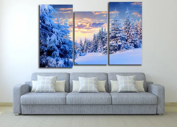 Модульная картина "Красивая зима"