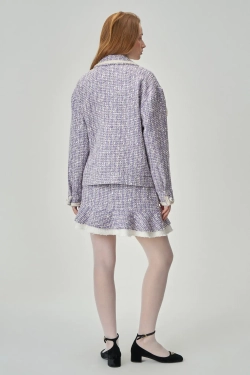 Юбка Завтрак у королевы лиловая в клетку