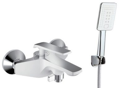 333531-F Смеситель од. для ванны кор. (бел/хром) ViEiR (10/1шт)