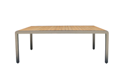 Обеденный стол из алюминия MAYA 200 см темный графит