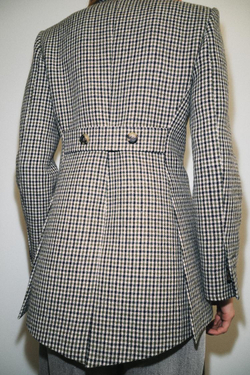 ZARA АСИММЕТРИЧНЫЙ БЛЕЙЗЕР В КЛЕТКУ ИЗ ШЕРСТЯНОЙ ТКАНИ — ZW COLLECTION LIMITED EDITION, КАМЕННО-СЕРЫЙ