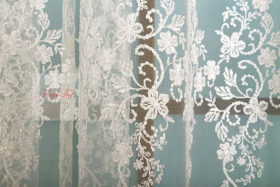 Микросетка с вышивкой Анесси (молочная)