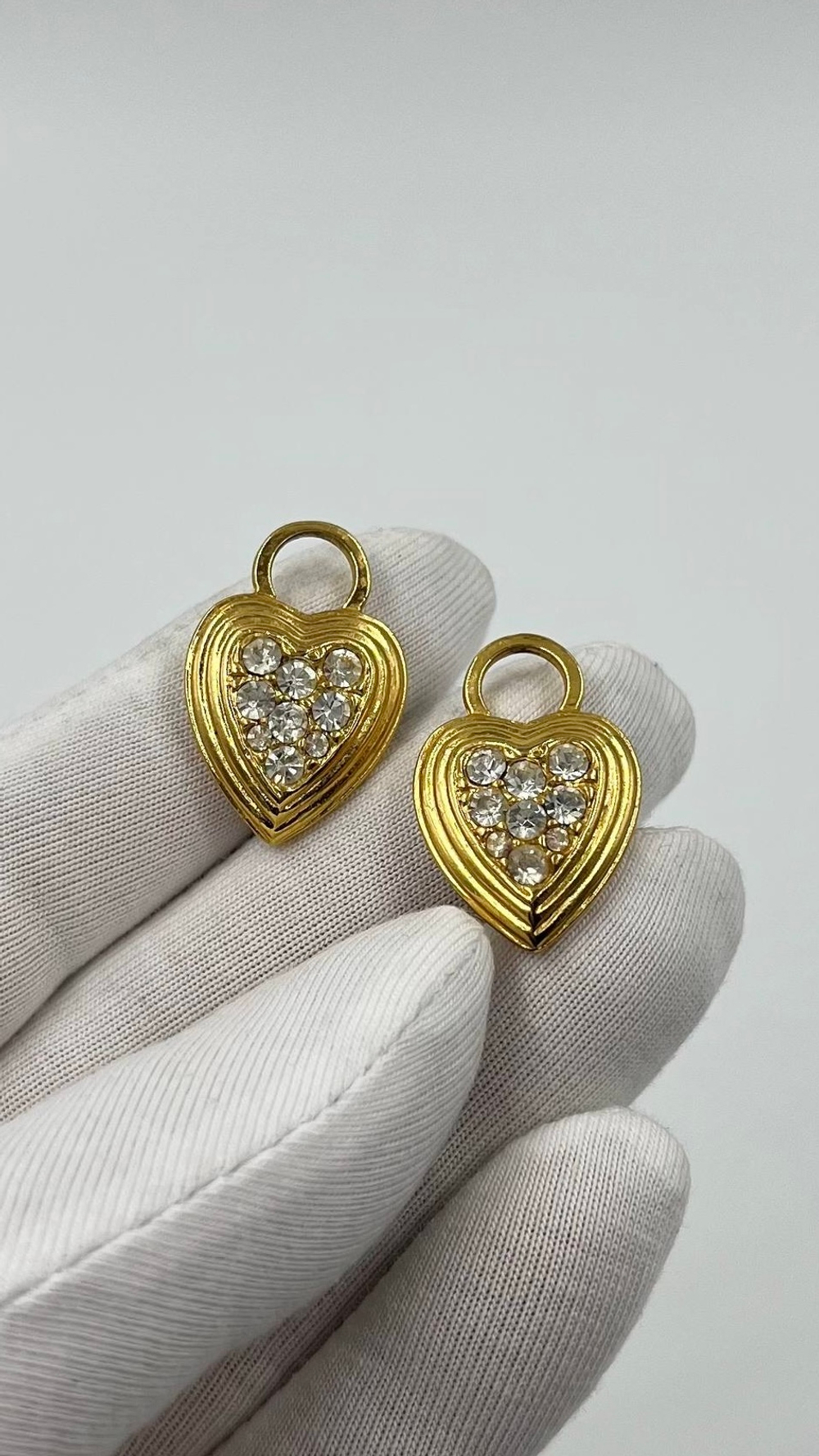 Подвески для серёг/клипс Сердечки