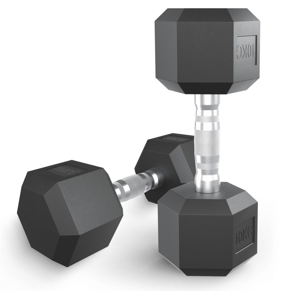 Гантель гексагональная UNIX Fit обрезиненная 10 кг / шт.