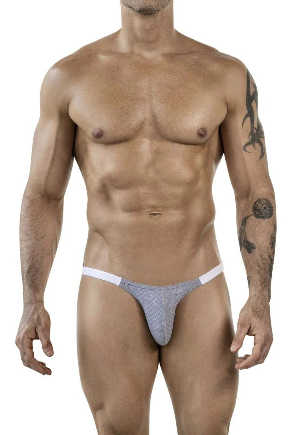 Серые трусы-брифы в рубчик Mantra Brief (Размер: S) (Цвет: серый)