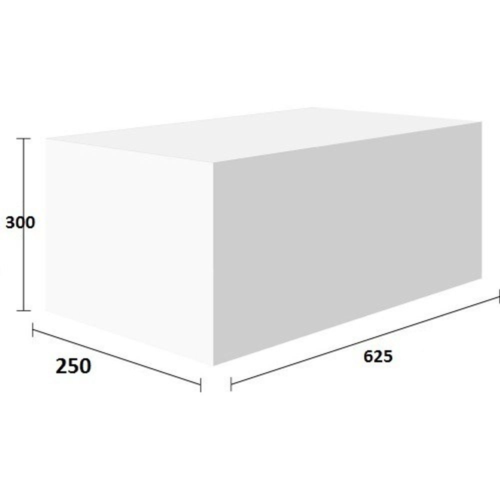 Блоки газосиликатные 625х300х250 категория 1 под клей D 350