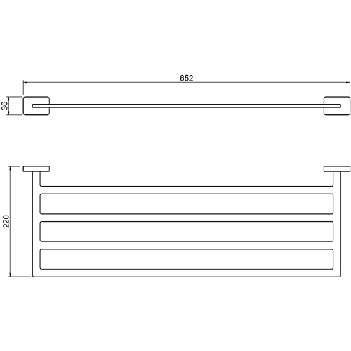 Полка для полотенец Aquatek Либра AQ4322CR Хром