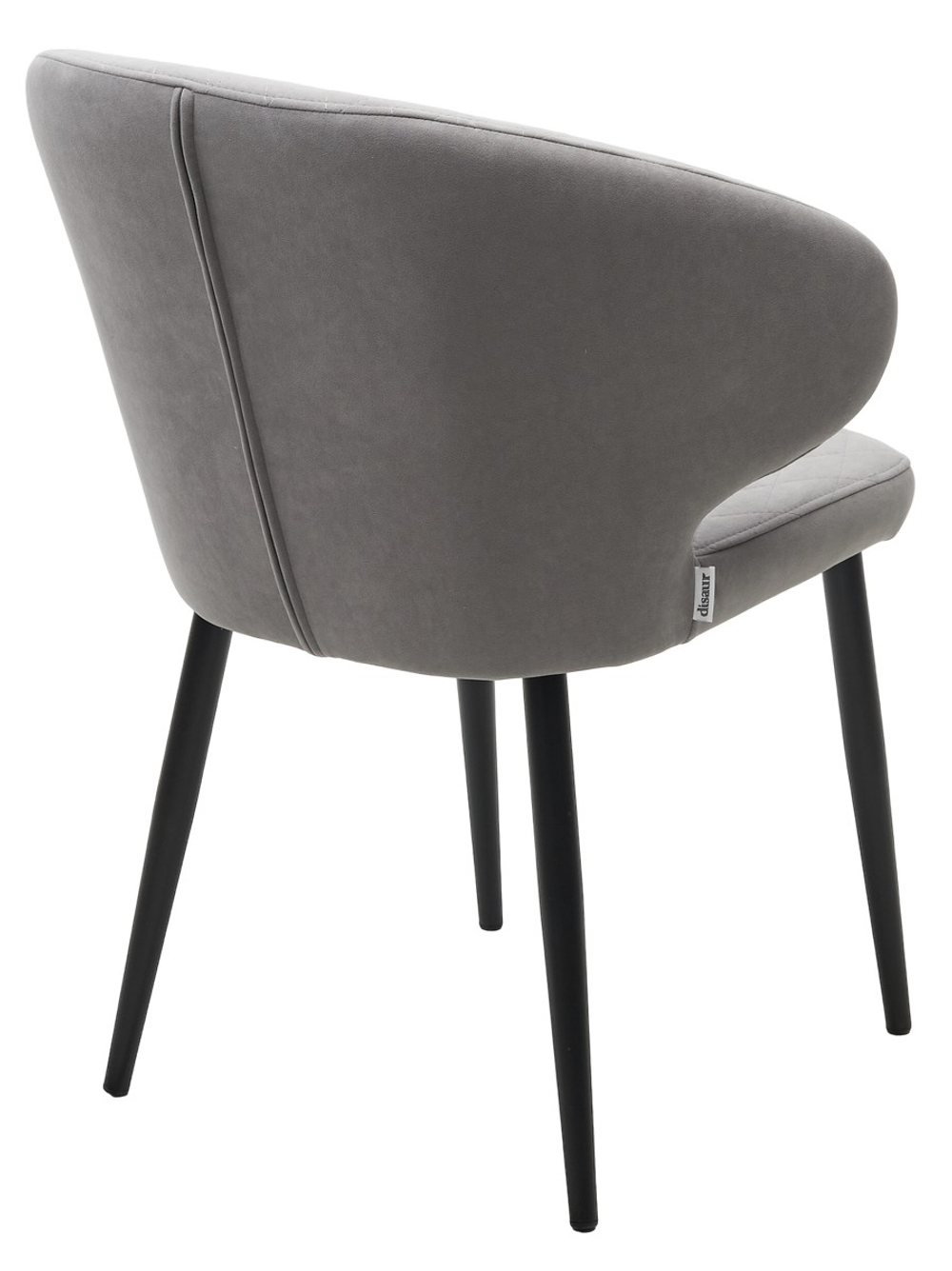 Стул М-City DISAUR Хилтон, B22 Серый, Велюр, Черный каркас