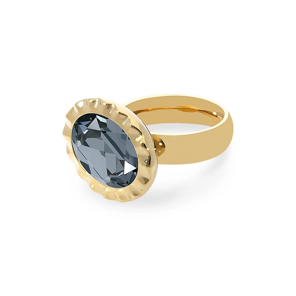 Кольцо Qudo TIVOLA UNICA big (G/P) Crystal silver night 58 687540