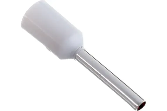 Наконечник Navigator Е 0,75-8 втулочный изолированный белый (упаковка 100шт) 38565