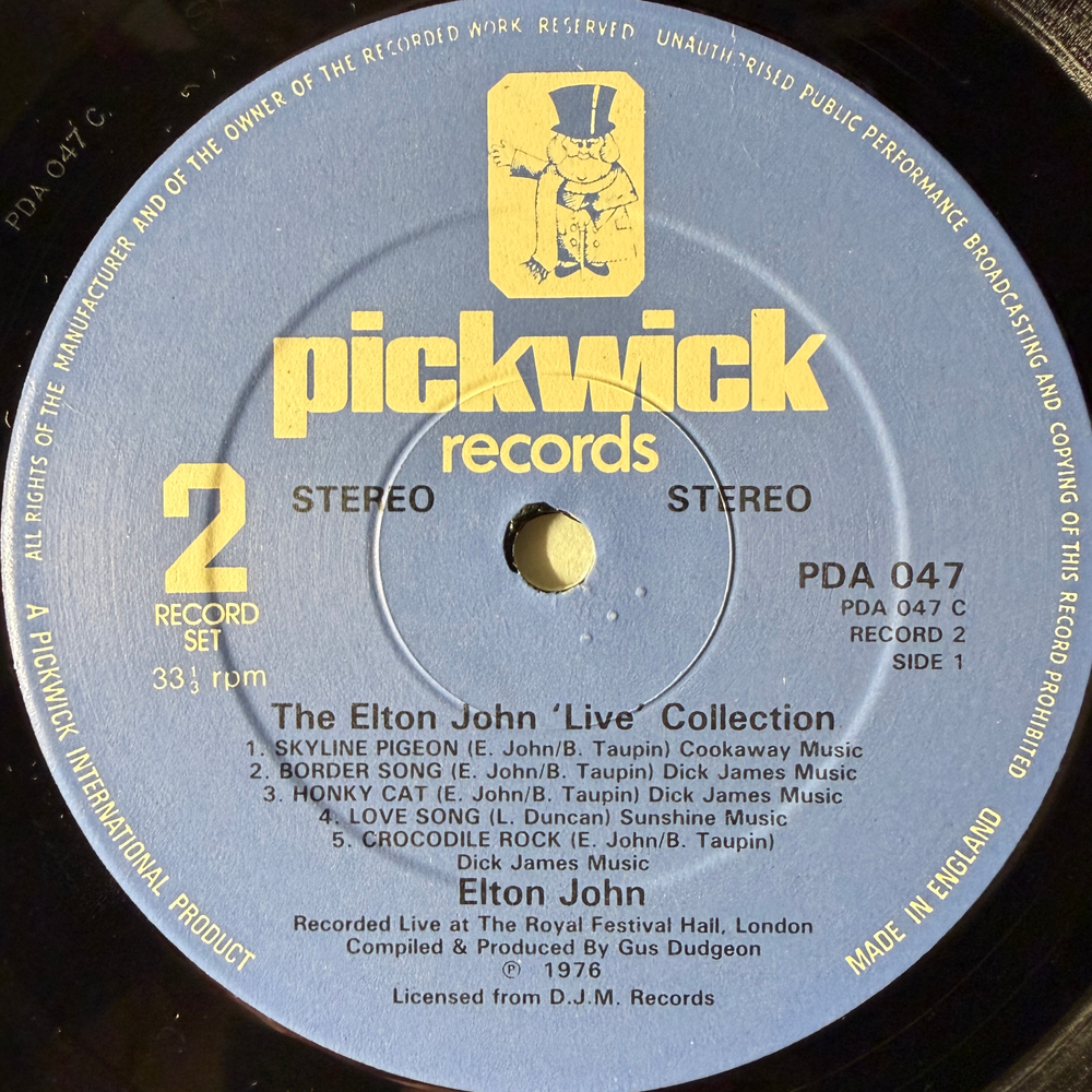 Elton John ‎– The Elton John 'Live' Collection 2LP (Англия 1979г.)Т