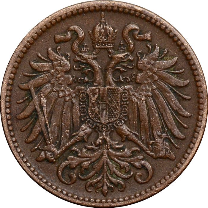 2 геллера 1892-1915 Австрия XF
