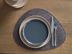 Набор из 4-х двухсторонних сервировочных салфеток Drop, 33х41 см, шоколадный/бежевый