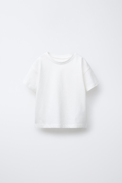 ZARA НАБОР ИЗ ТРЕХ ОДНОТОННЫХ ФУТБОЛОК, КОРАЛЛОВЫЙ