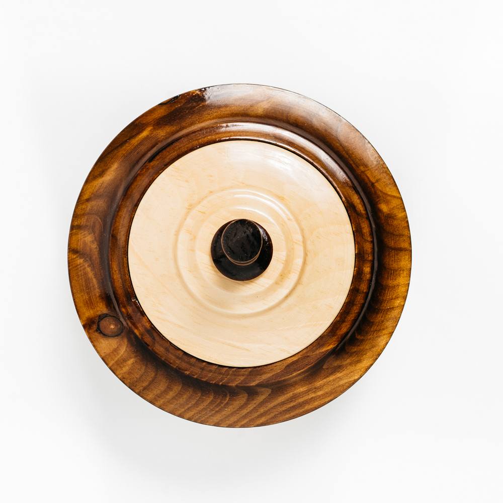 Деревянная сахарница из древесины сибирского кедра