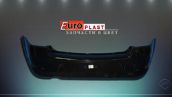 Задний бампер в цвет для Renault Sandero 2009-2014 черный