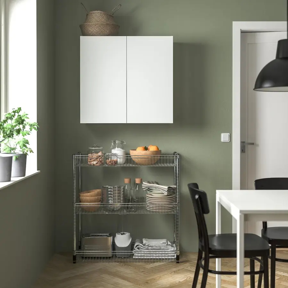 Стеллаж - IKEA OMAR, 92х36х94 см, серый, ОМАР ИКЕА