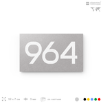 Номер на дверь 964, табличка на дверь для офиса, квартиры, кабинета, аудитории, склада, серая 120х70 мм, Айдентика Технолоджи