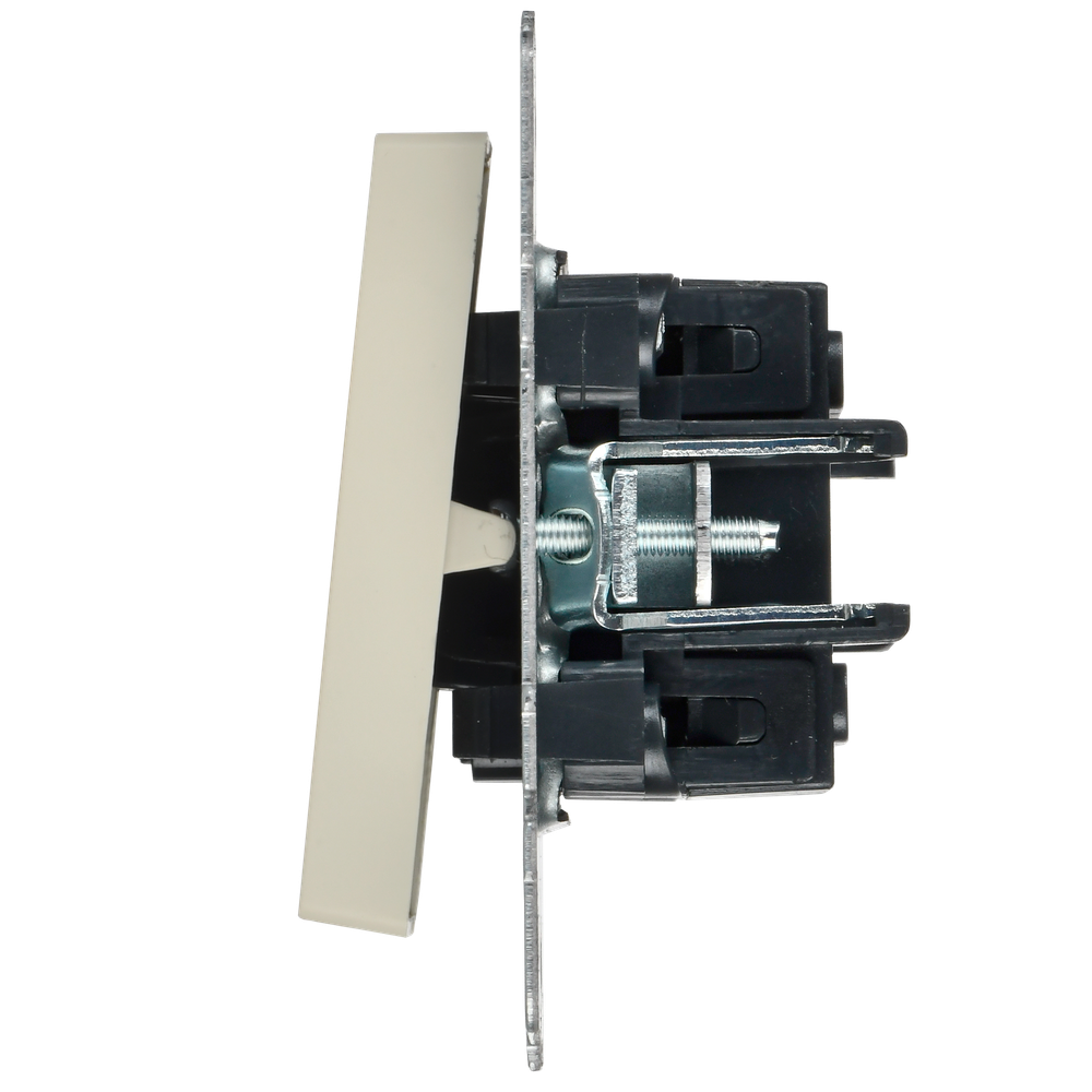 BRITE Выключатель 2-клавишный с индикацией для отелей 10А ВС10-2-9-БрКр бежевый IEK