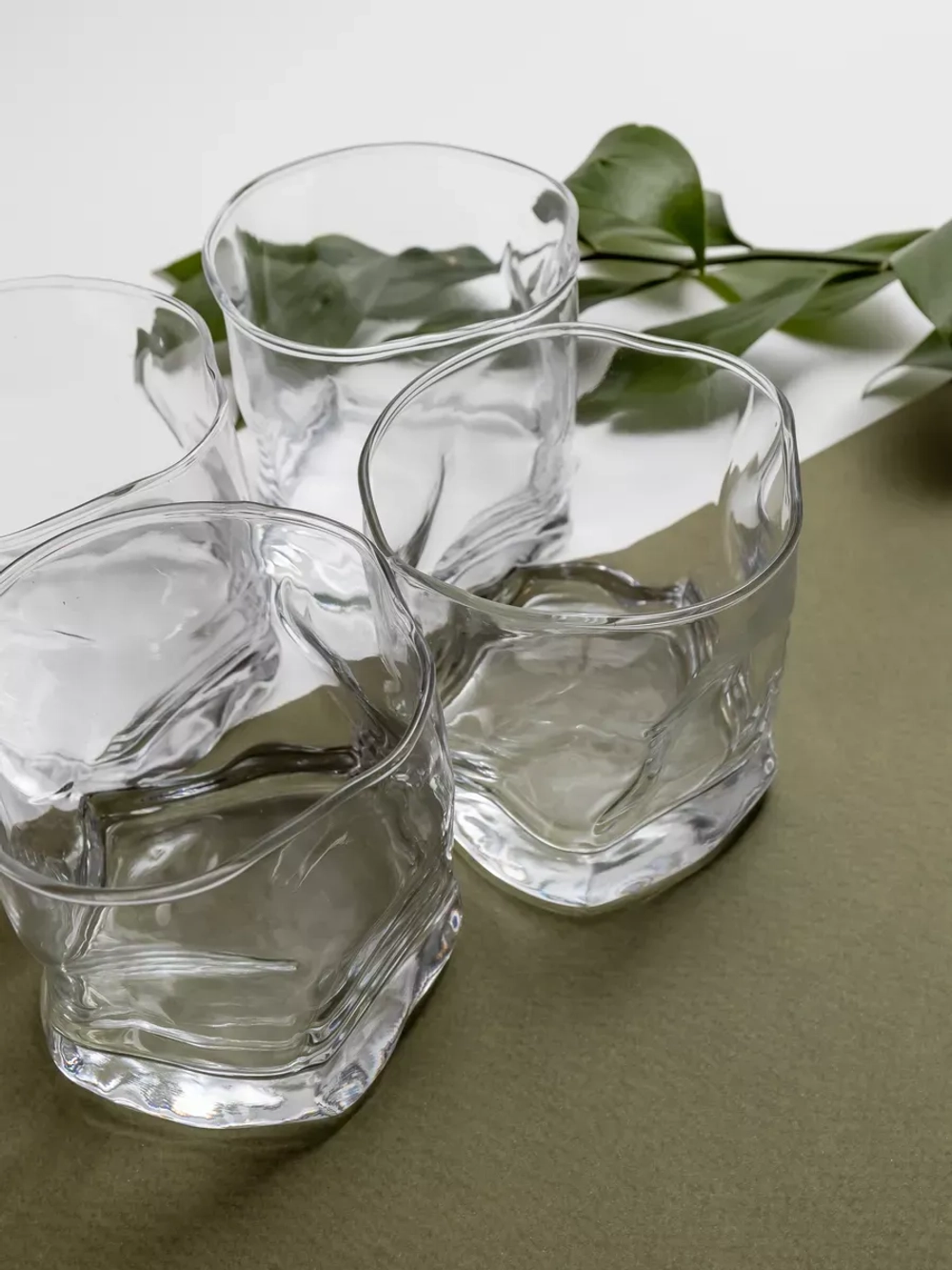 Набор изогнутых стаканов для виски, прозрачный, 300 мл, 6 шт