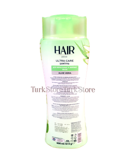 Шампунь HAIR2000 для нормальных и жирных волос ALOE VERA 600 мл