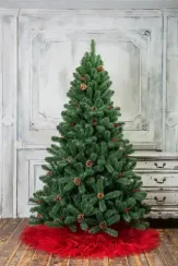 Искусственная елка Новогодняя сказка с шишками и ягодами 150 см., мягкая хвоя, ЕлкиТорг (15150)