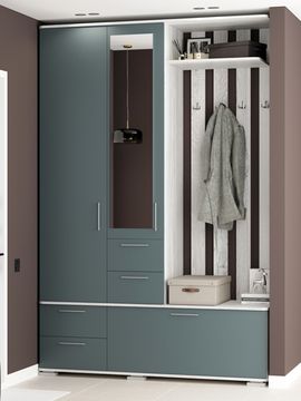 Прихожая ЖЕНЕВА-3 с зеркалом левая