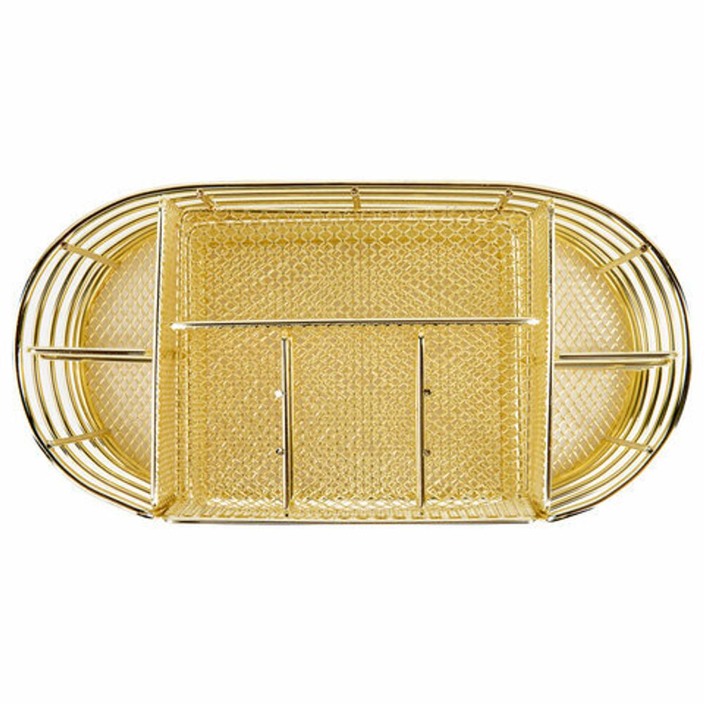 Органайзер для косметики и мелочей металлический 9 секций, MONTE VITA, 105х218х110 мм, золото, 272475