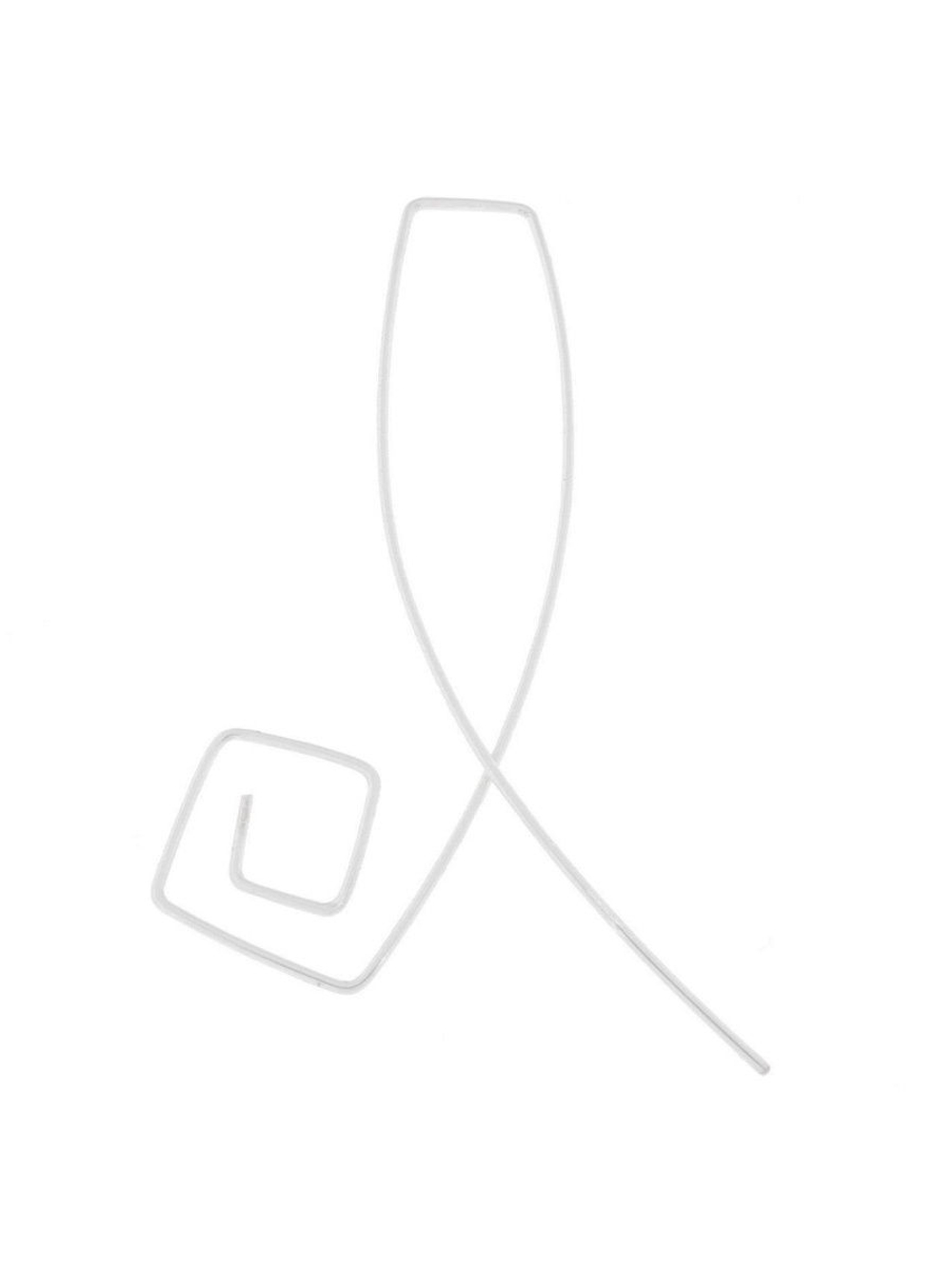 "Аласти" серьга в серебряном покрытии из коллекции "Nude" от Jenavi