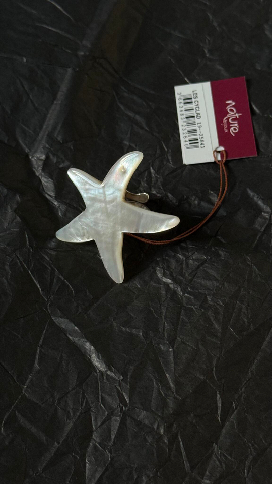 Кольцо Nature Bijoux, Les Cyclades, разъемное, со звездой из перламутра, NB25.2-19-25841 (белый)