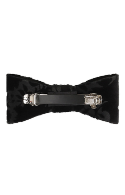 Бант-бабочка из черного жаккарда с узором