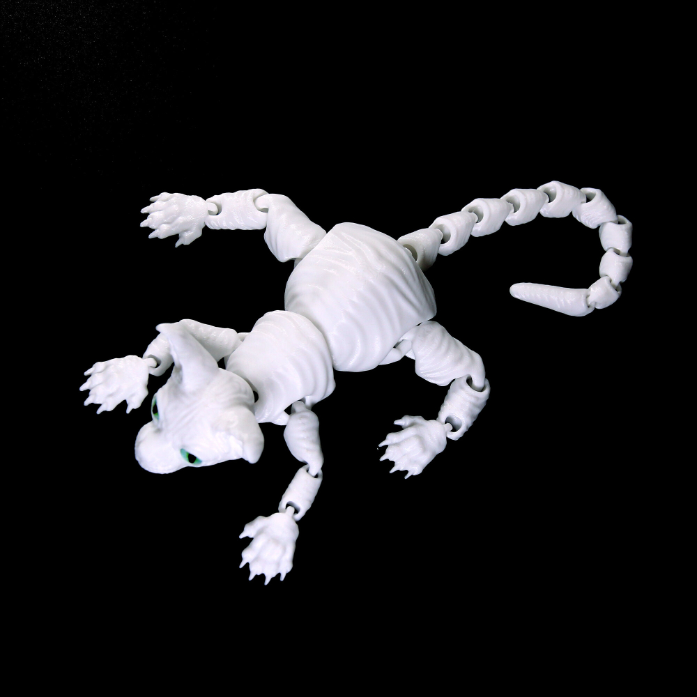 Подвижный белый кот Сфинкс, игрушка антистресс