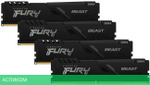 Оперативная память Kingston Fury Beast Black 4x32GB DDR4 (KF432C16BBK4/128)