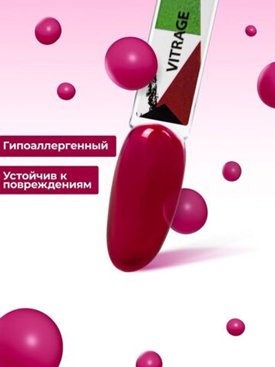 Manita Professional Vitrage Гель-лак Витраж №06 красный, 10мл