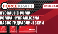 Насос гидравлический, 20т (объем масла - 0.6л, давление - 720-1080 bar ) FORCEKRAFT FK-0100-2A-3