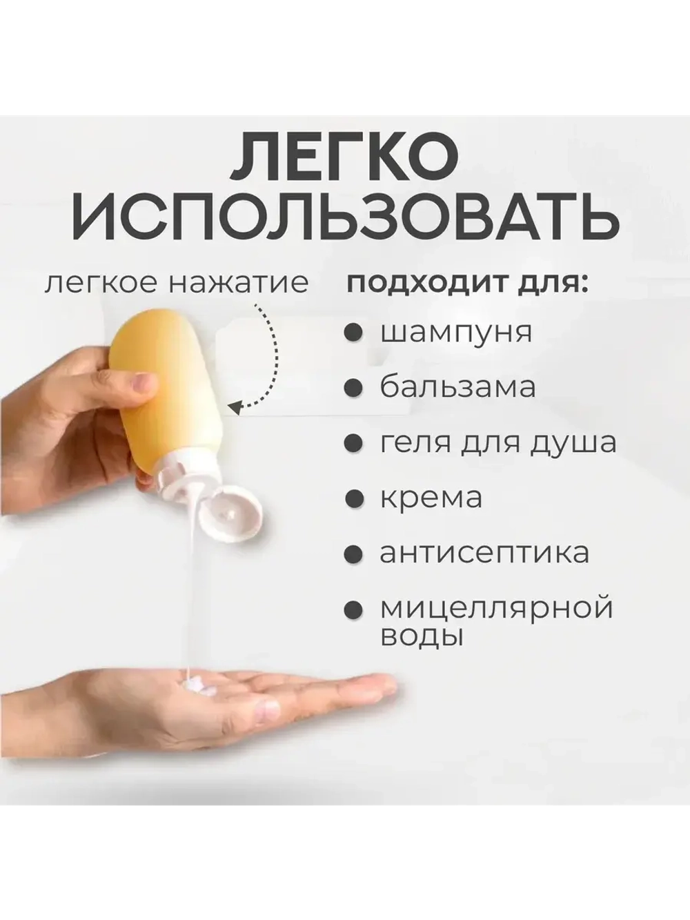 Дорожный комплект дозаторов и флаконов для косметики