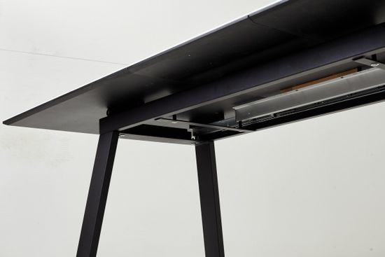 Стол Франк 180 БЕЛЫЙ МРАМОР, стекло / ЧЕРНЫЙ