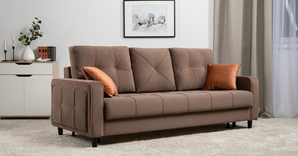 Диван кровать Черри, Коричневый