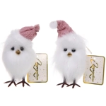 Подвеска «Совушка в зимнем колпачке» 12 см (в ассортименте), Розовый