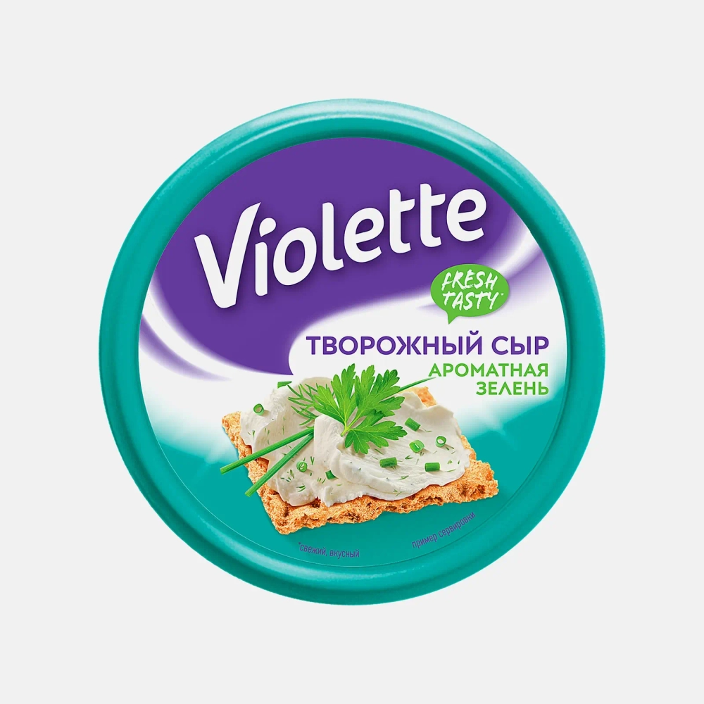 Сыр творожный Violette Ароматная зелень 70% 140г