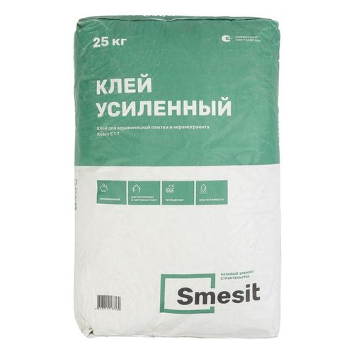 Клей для плитки Smesit усиленный C1T 25 кг