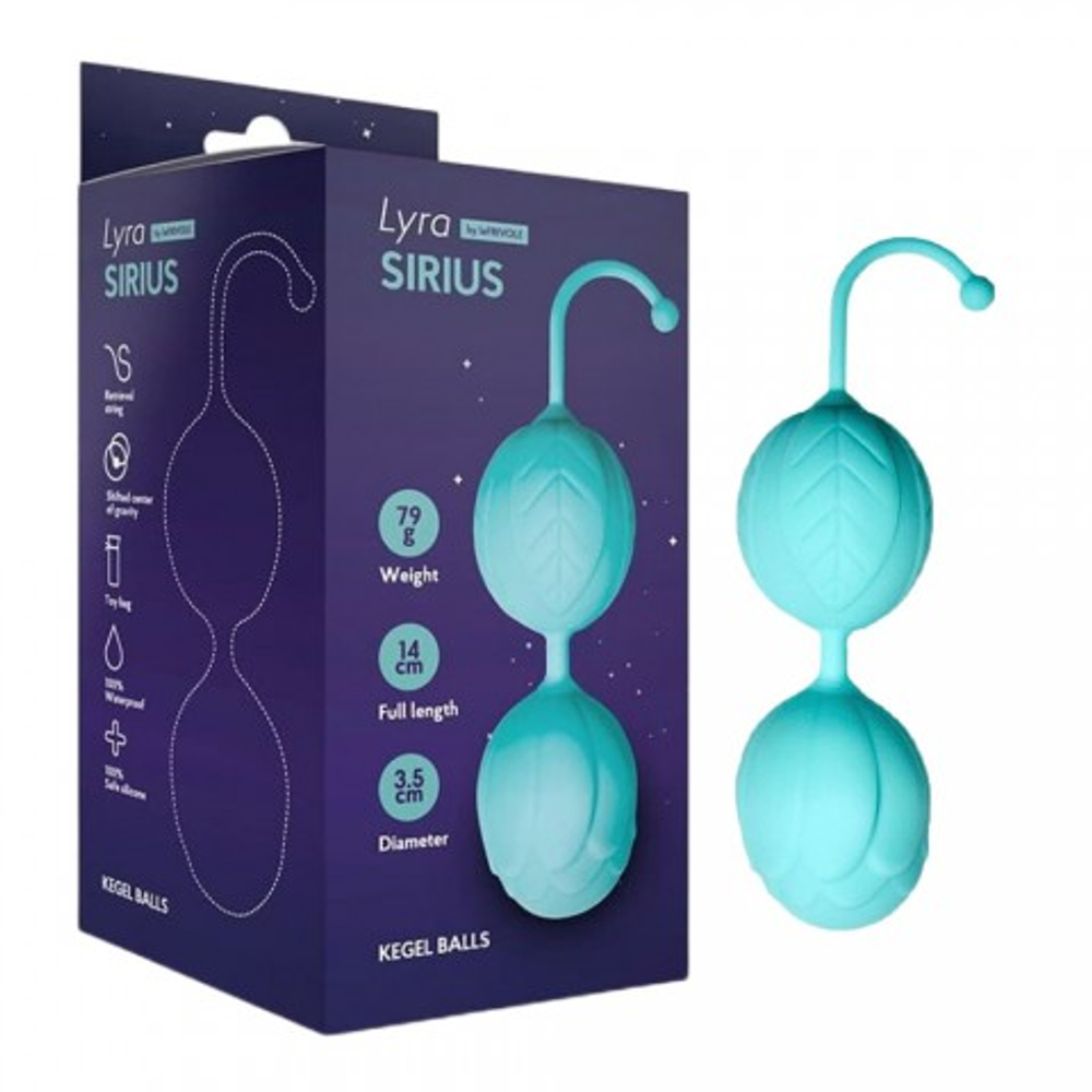 Шарики Кегеля со смещенным центром тяжести Sirius от Le Frivole, аквамарин, 14* 3.5 см.