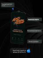 Защитное стекло для iPhone 13/13 Pro/14 с рамкой "Antistatic"
