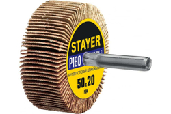 Круг шлифовальный лепестковый на шпильке STAYER P180, 50x20 мм 36607-180