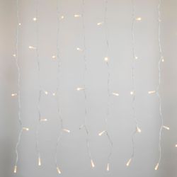 ULD-C2030-240-TWK WARM WHITE IP67 Занавес светодиодный с эффектом мерцания. 3х2м. Соединяемый. 240 светодиодов. Теплый белый свет. Провод белый. TM Uniel.