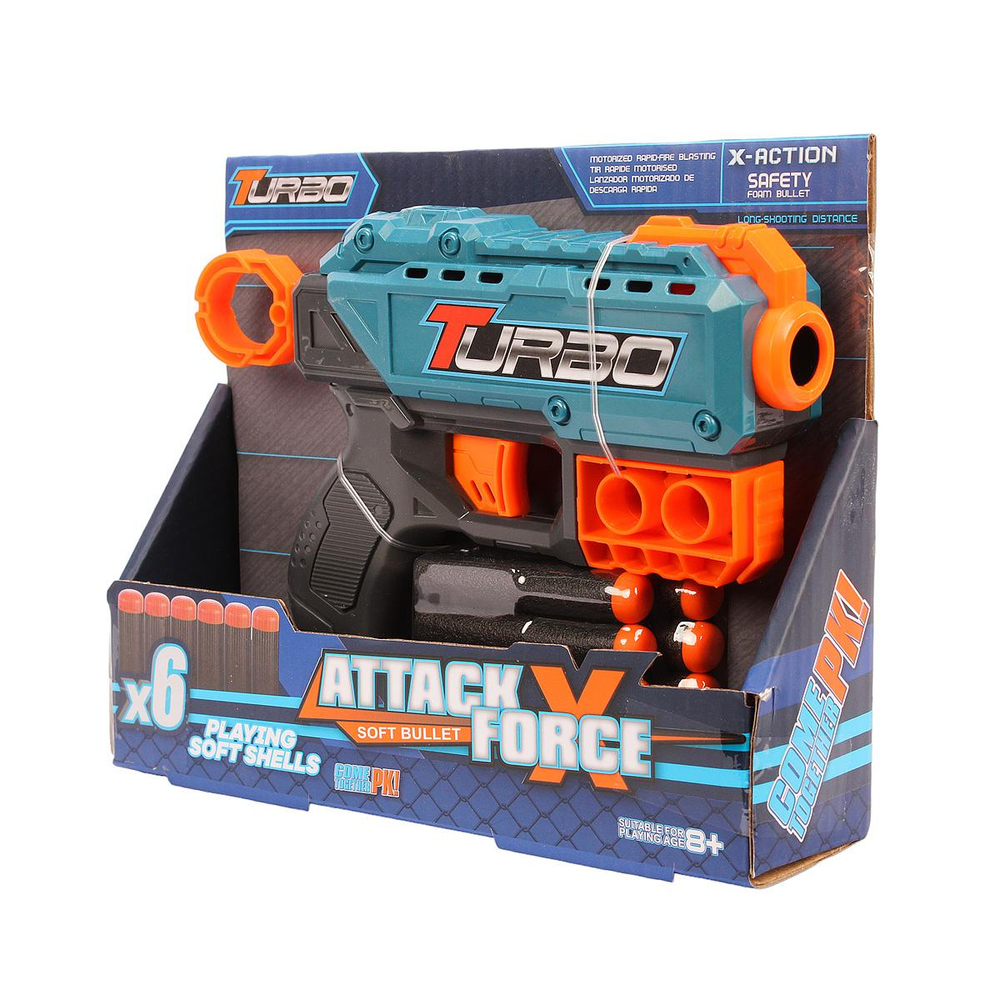 Пистолет с мягк.пулями, коробка BT304